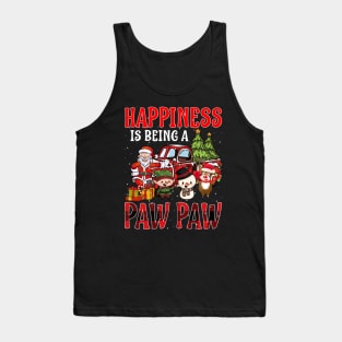 Happiness Is Being A Paw Paw Christmas Tank Top